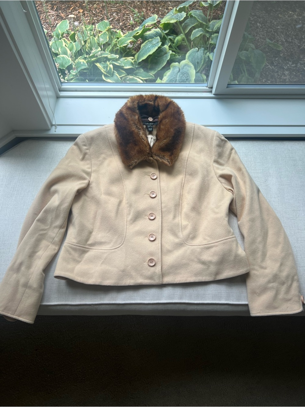 VINTAGE louben wool/ cashmere crop coat jacket